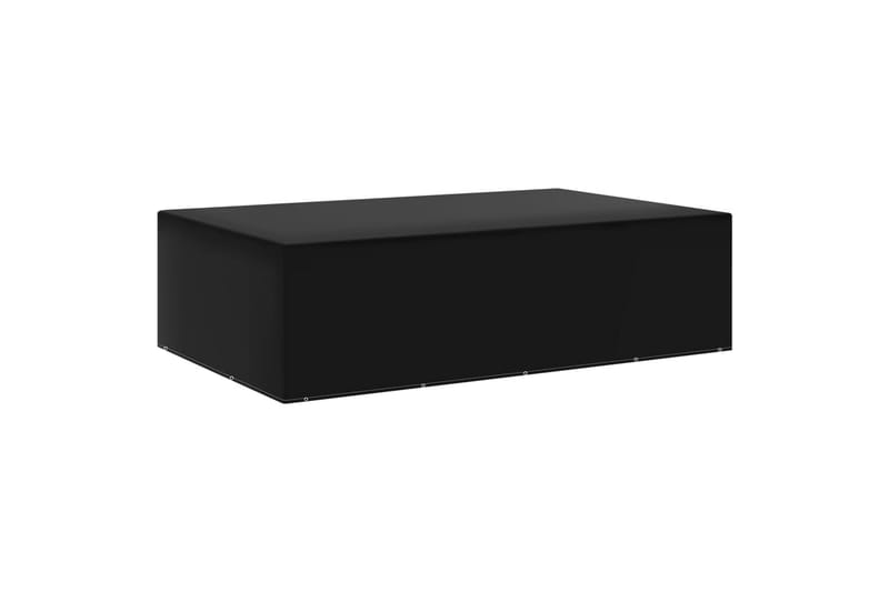 Överdrag för trädgårdsmöbler 2 st 12 öljetter 325x205x90 cm - Svart - Utemöbler - Dynförvaring & möbelskydd - Överdrag utemöbler