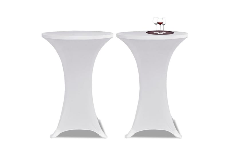 Överdrag till ståbord 2 st Ø 80 cm stretch vit - Vit - Utemöbler - Dynförvaring & möbelskydd - Överdrag utemöbler