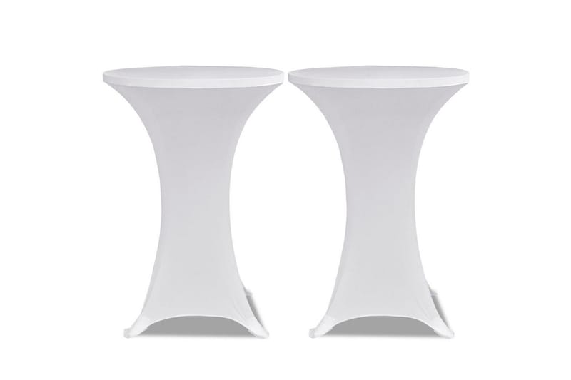 Överdrag till ståbord 2 st Ø 80 cm stretch vit - Vit - Utemöbler - Dynförvaring & möbelskydd - Överdrag utemöbler