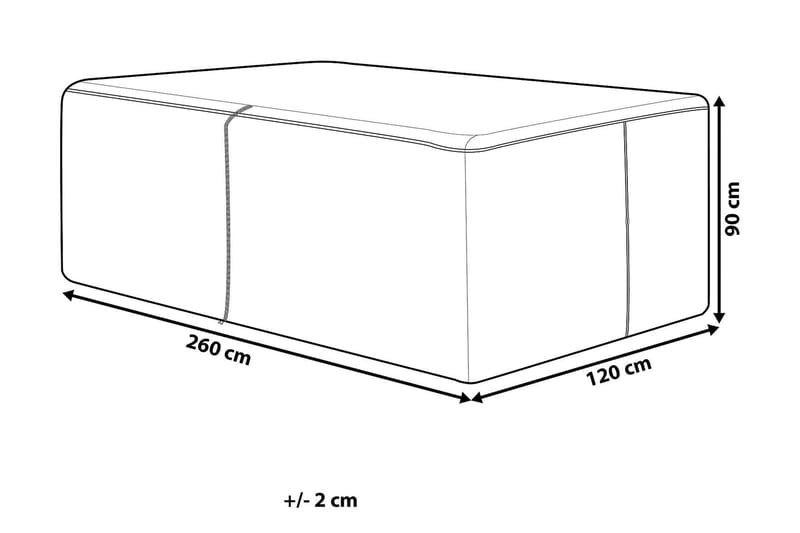 VIAREGGIO Regnskydd 120|260 cm - Överdrag utemöbler