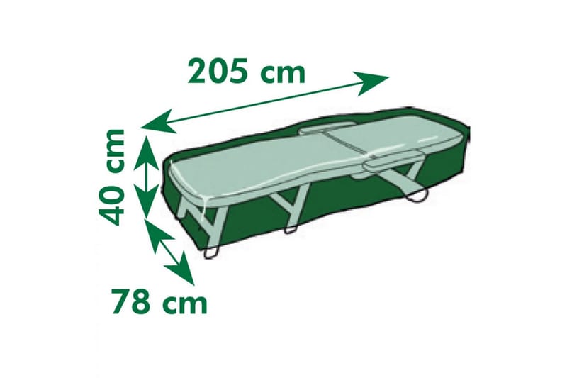 Ã–verdrag till solsäng 205x78x40 cm - Grå - Utemöbler - Dynförvaring & möbelskydd - Solsängsöverdrag