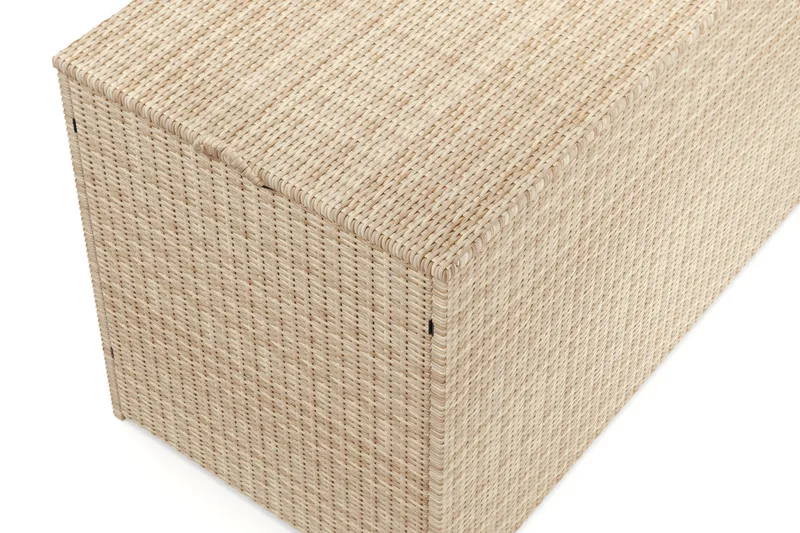 Sydney Dynbox Utomhus i konstrotting med handtag 140x90x80 cm - Beige - Utemöbler - Dynförvaring & möbelskydd - Dynboxar & dynlådor