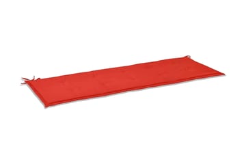 Bänkdyna för trädgården 150x50x3 cm röd