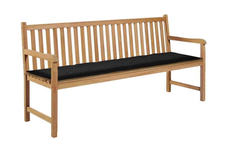 Bänkdyna för trädgården svart 180x50x3 cm - Svart - Utemöbler - Dynor - Soffdynor & bänkdynor utemöbler