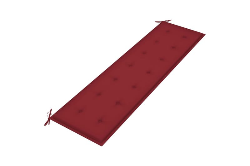 Bänkdyna för trädgården vinröd 180x50x4 cm tyg - Vinröd - Utemöbler - Dynor - Soffdynor & bänkdynor utemöbler