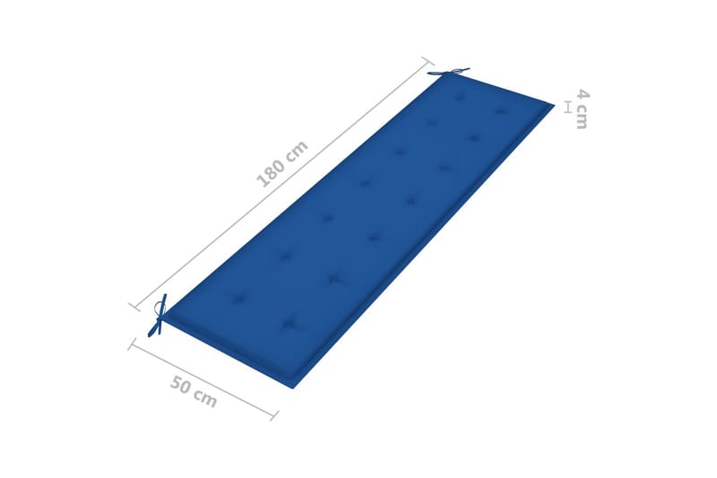 Dyna till trädgårdsbänk kungsblå 180x50x4 cm tyg - Royalblå - Soffdynor & bänkdynor utemöbler