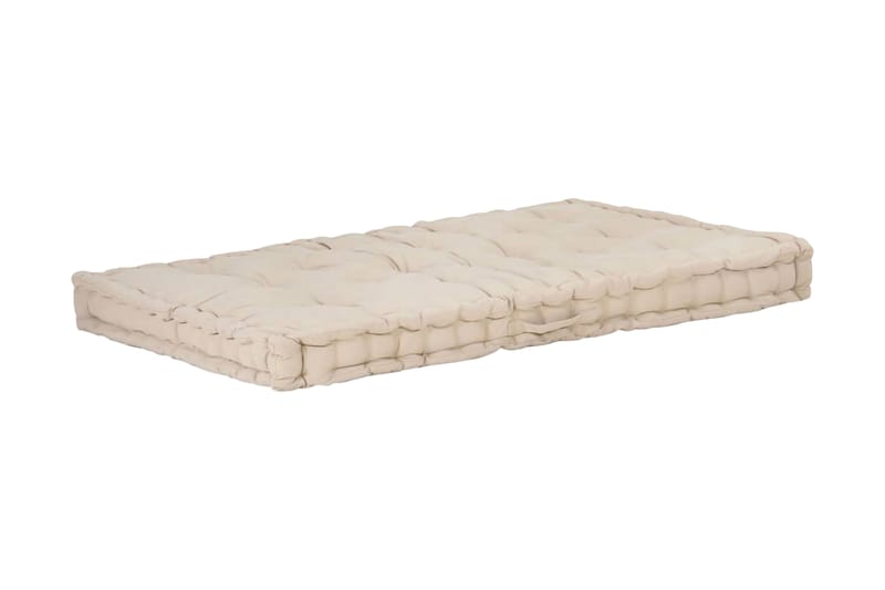 Dyna till pallsoffa 2 st bomull beige - Beige - Utemöbler - Dynor - Soffdynor & bänkdynor utemöbler