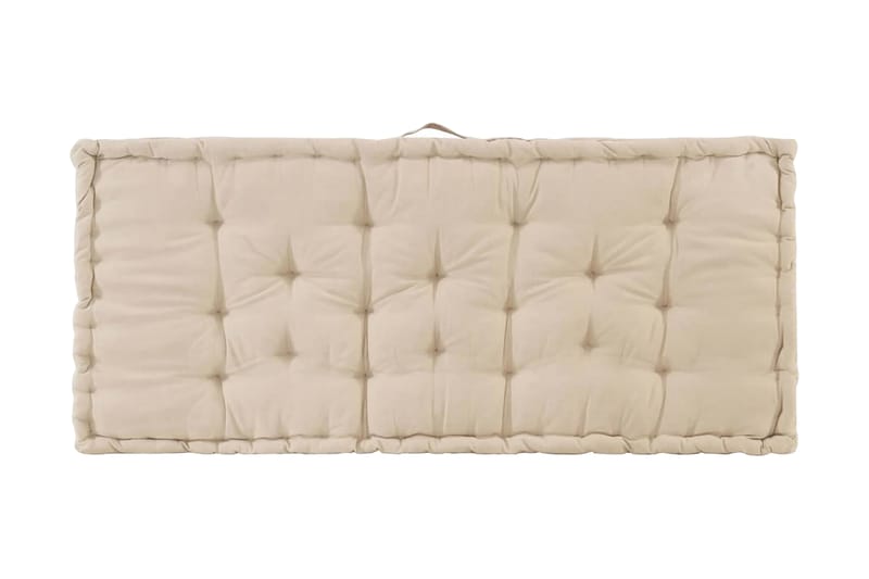 Dyna till pallsoffa 2 st bomull beige - Beige - Utemöbler - Dynor - Soffdynor & bänkdynor utemöbler