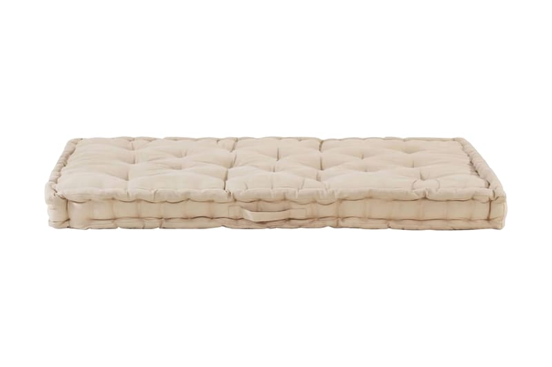 Dyna till pallsoffa 2 st bomull beige - Beige - Utemöbler - Dynor - Soffdynor & bänkdynor utemöbler