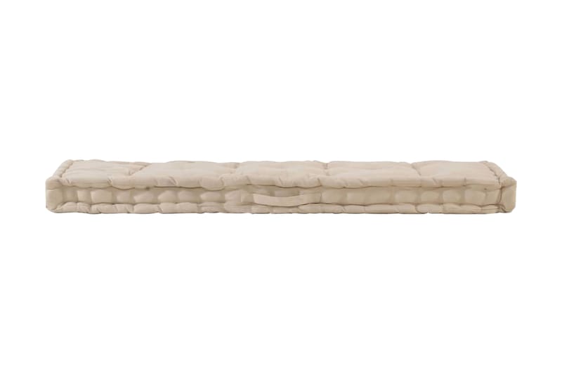 Dyna till pallsoffa 2 st bomull beige - Beige - Utemöbler - Dynor - Soffdynor & bänkdynor utemöbler