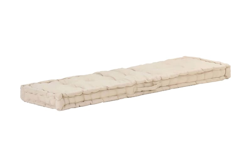 Dyna till pallsoffa 2 st bomull beige - Beige - Utemöbler - Dynor - Soffdynor & bänkdynor utemöbler