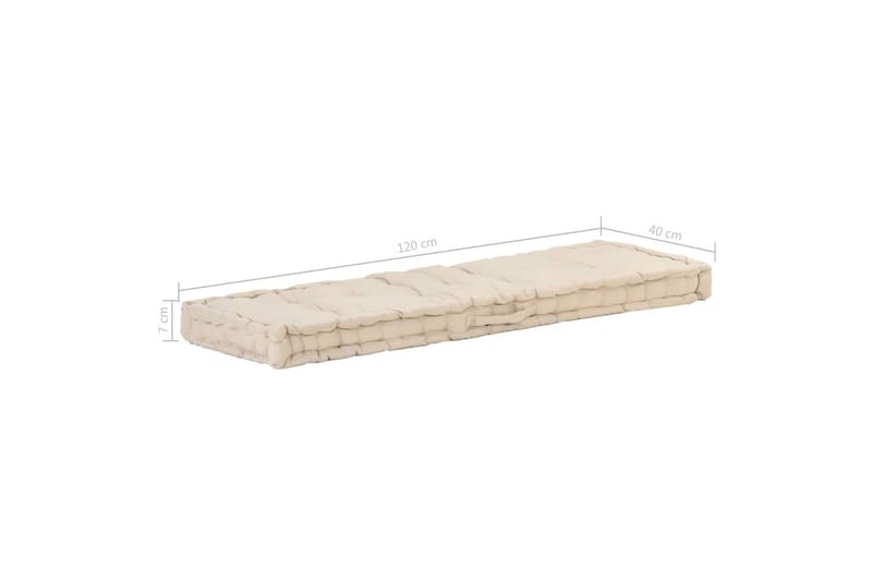Dyna till pallsoffa 2 st bomull beige - Beige - Utemöbler - Dynor - Soffdynor & bänkdynor utemöbler