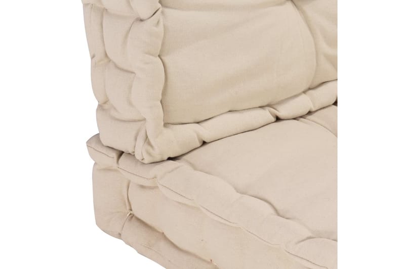 Dyna till pallsoffa 2 st bomull beige - Beige - Utemöbler - Dynor - Soffdynor & bänkdynor utemöbler