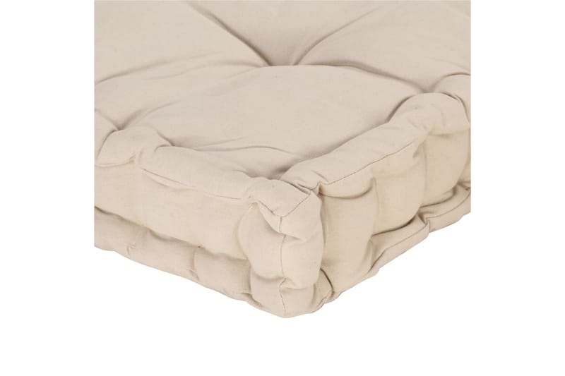 Dyna till pallsoffa 2 st bomull beige - Beige - Utemöbler - Dynor - Soffdynor & bänkdynor utemöbler