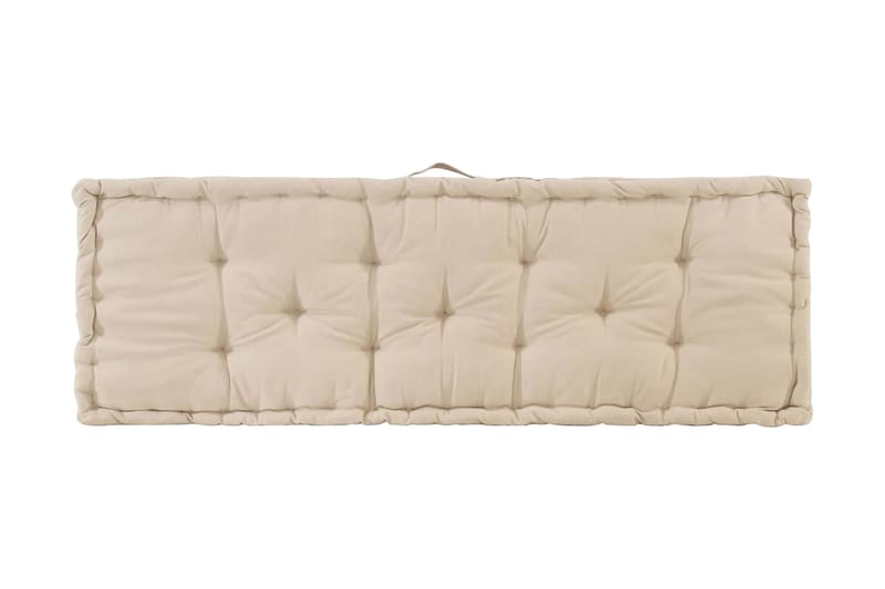Dyna till pallsoffa 2 st bomull beige - Beige - Utemöbler - Dynor - Soffdynor & bänkdynor utemöbler
