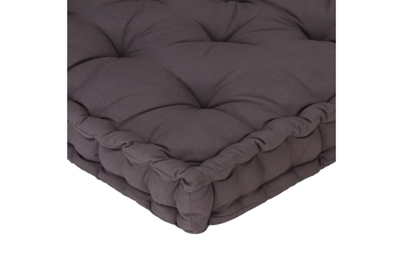 Dyna till pallsoffa bomull 120x80x10 cm antracit - Grå - Utemöbler - Dynor - Soffdynor & bänkdynor utemöbler