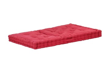 Dyna till pallsoffa bomull 120x80x10 cm vinröd