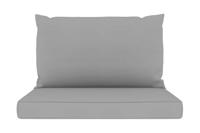 Dynor till pallsoffa 2 st grå tyg - Grå - Utemöbler - Dynor - Soffdynor & bänkdynor utemöbler
