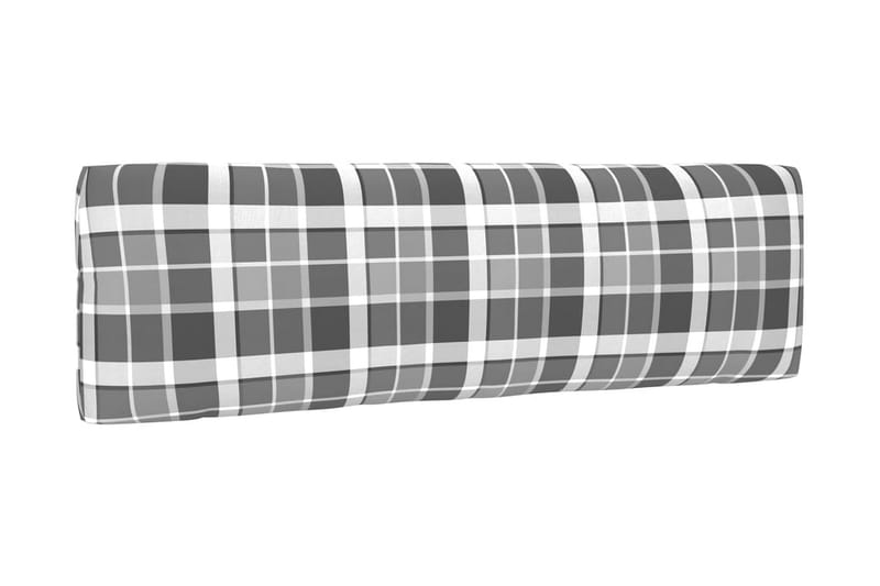 Dynor till pallsoffa 2 st grått rutmönster - Flerfärgad - Soffdynor & bänkdynor utemöbler