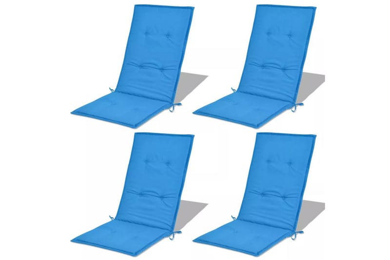 Stolsdynor för trädgården 4 st 120x50x3 cm blå - Blå - Utemöbler - Dynor - Soffdynor & bänkdynor utemöbler