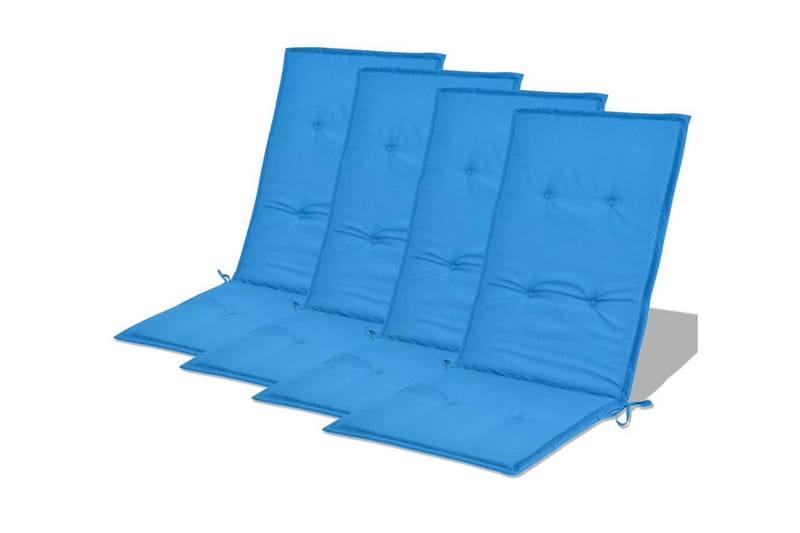 Stolsdynor för trädgården 4 st 120x50x3 cm blå - Blå - Utemöbler - Dynor - Soffdynor & bänkdynor utemöbler