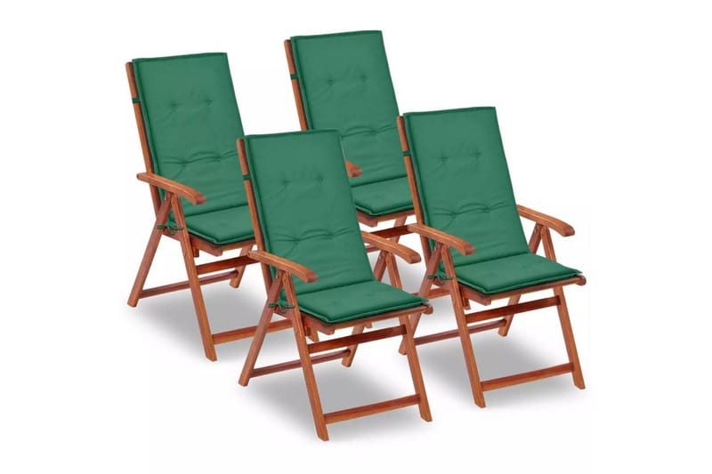 Stolsdynor för trädgården 4 st 120x50x3 cm grön - Grön - Utemöbler - Dynor - Soffdynor & bänkdynor utemöbler
