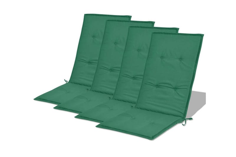 Stolsdynor för trädgården 4 st 120x50x3 cm grön - Grön - Utemöbler - Dynor - Soffdynor & bänkdynor utemöbler