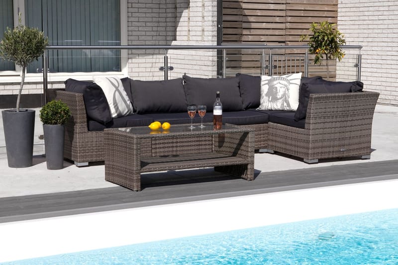 Bahamas Dynfodral till Hörnmodul - Grå - Utemöbler - Dynor - Dynöverdrag & utomhusklädslar