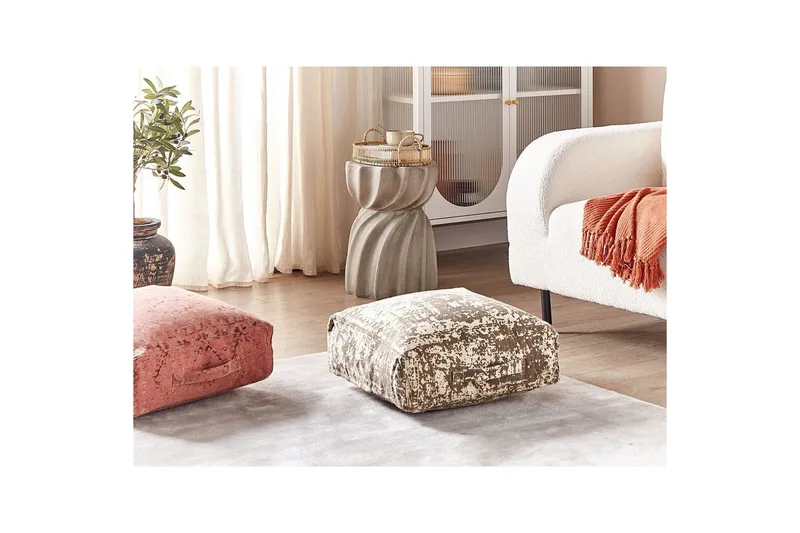 Golvkudde Shasa Beige/brun - Beige/brun - Möbler - Vardagsrum - Stolar & sittmöbler - Sittpuff