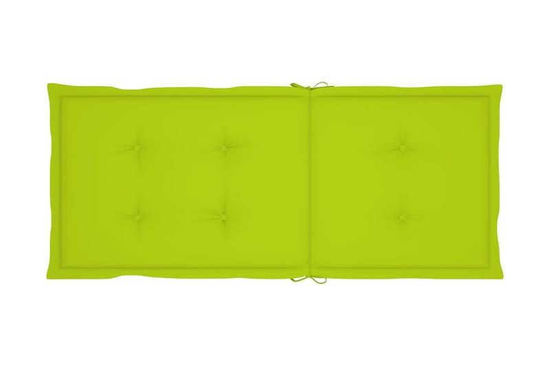 Dynor för trädgårdsstolar 4 st ljusgrön 120x50x4 cm - Grön - Utemöbler - Dynor - Ryggdynor & sittdynor utemöbler