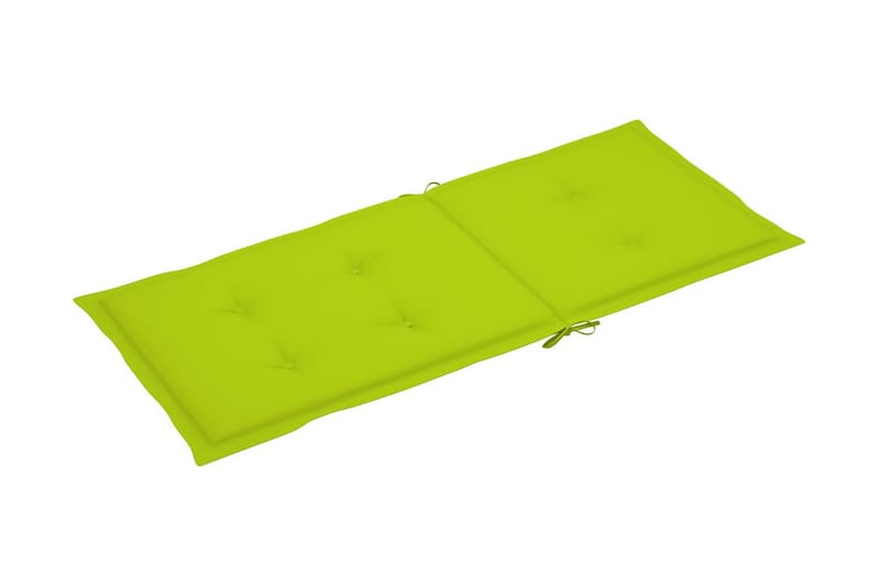 Dynor för trädgårdsstolar 4 st ljusgrön 120x50x4 cm - Grön - Utemöbler - Dynor - Ryggdynor & sittdynor utemöbler