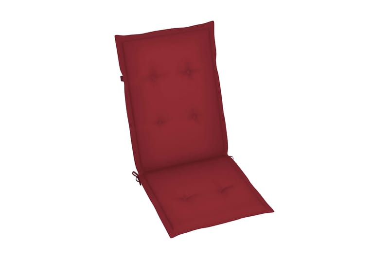 Dynor för trädgårdsstolar 4 st vinröd 120x50x4 cm - Röd - Utemöbler - Dynor - Ryggdynor & sittdynor utemöbler