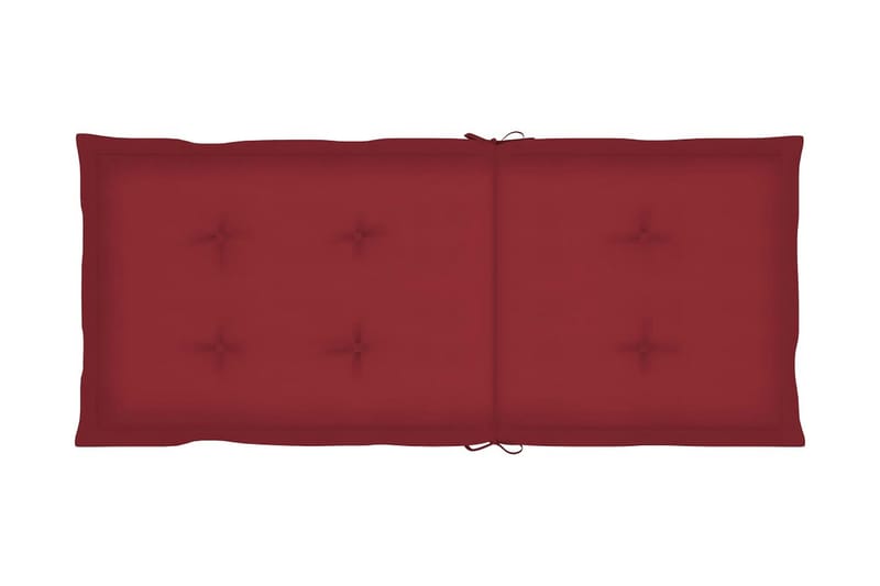 Dynor för trädgårdsstolar 4 st vinröd 120x50x4 cm - Röd - Utemöbler - Dynor - Ryggdynor & sittdynor utemöbler