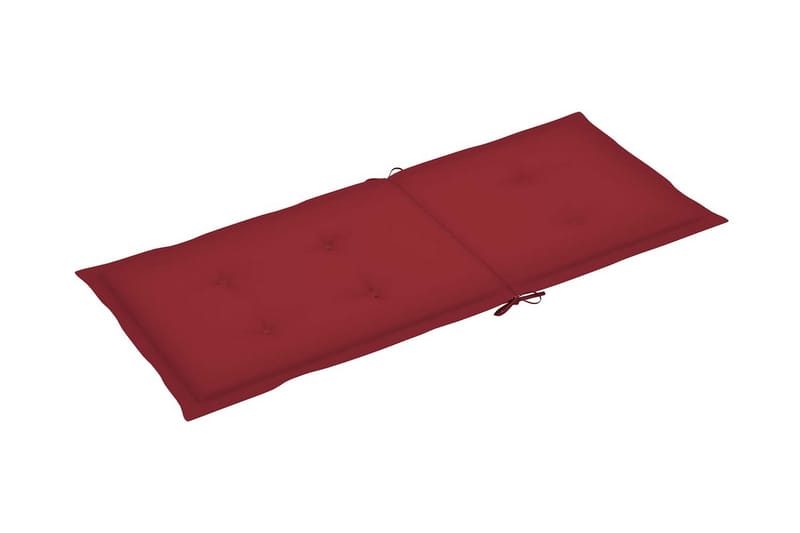 Dynor för trädgårdsstolar 4 st vinröd 120x50x4 cm - Röd - Utemöbler - Dynor - Ryggdynor & sittdynor utemöbler