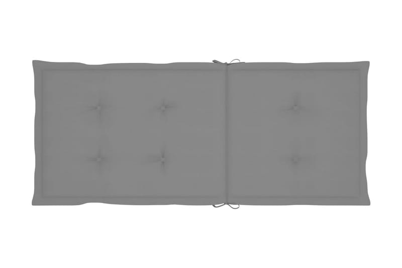 Dynor för trädgårdsstolar 6 st grå 120x50x4 cm - Grå - Utemöbler - Dynor - Ryggdynor & sittdynor utemöbler