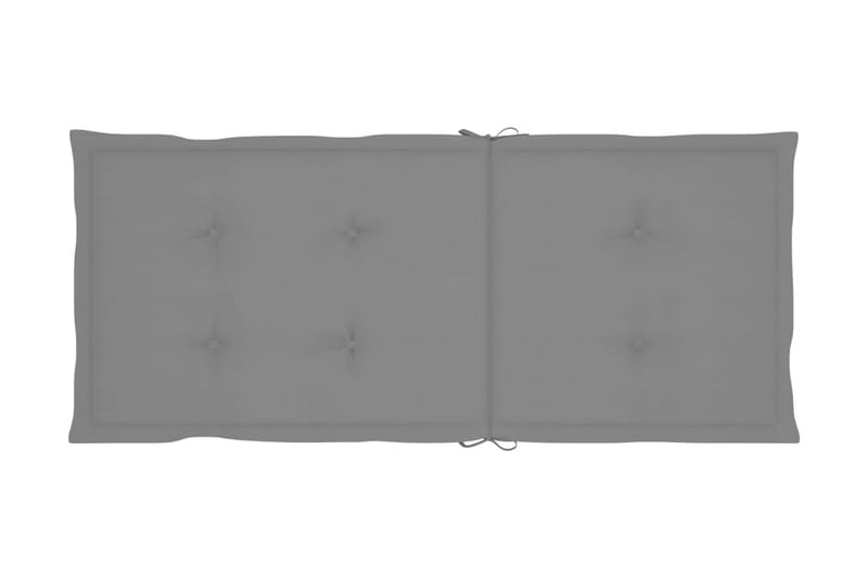 Dynor för trädgårdsstolar 6 st grå 120x50x4 cm - Grå - Ryggdynor & sittdynor utemöbler