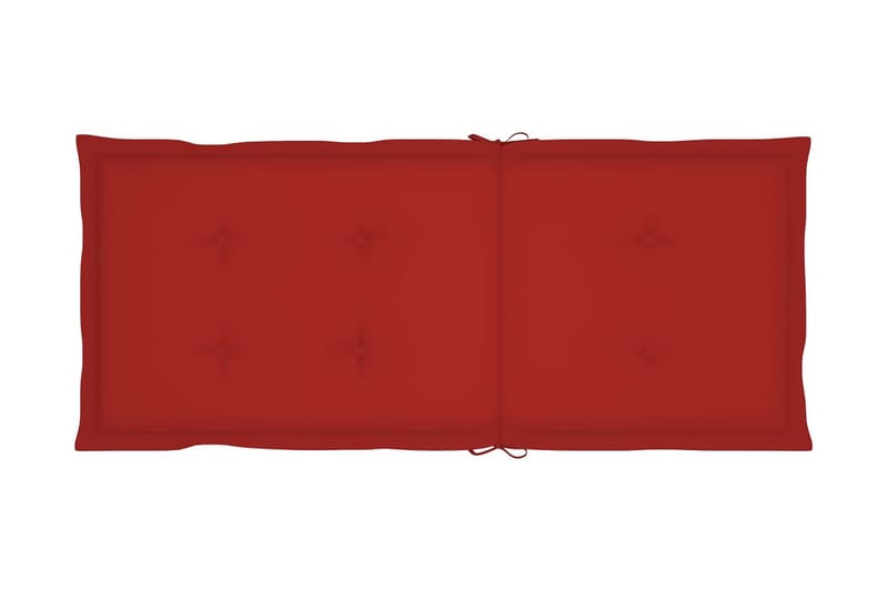 Dynor för trädgårdsstolar 6 st röd 120x50x4 cm - Röd - Ryggdynor & sittdynor utemöbler