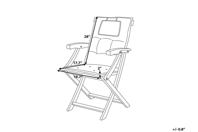 Krasley Dyna Till Trädgårdsstol 2-Pack - Blå - Utemöbler - Dynor - Positionsdynor