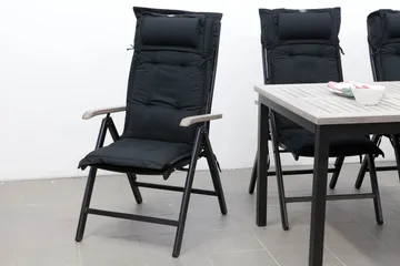 Positionsdyna Canyon med nackkudde Fritab Dark grey - Utemöbler - Dynor - Positionsdynor