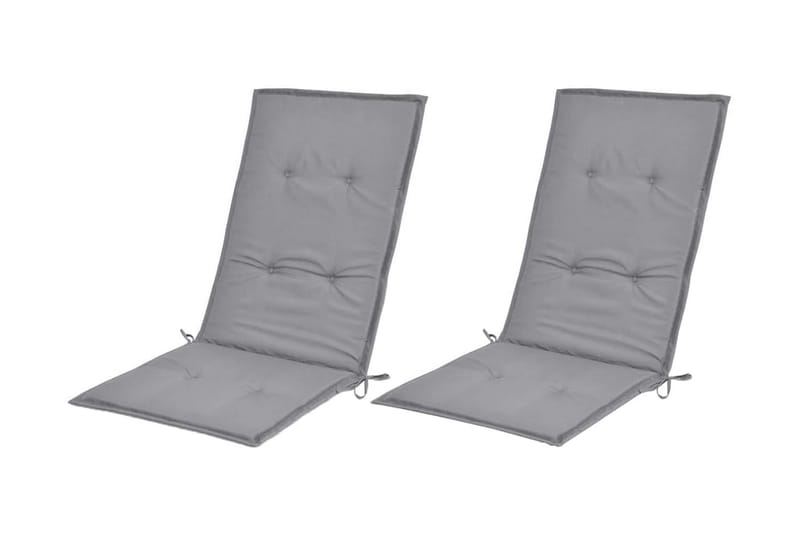 Stolsdynor för trädgården 2 st 120x50x3 cm grå - Grå - Utemöbler - Dynor - Ryggdynor & sittdynor utemöbler