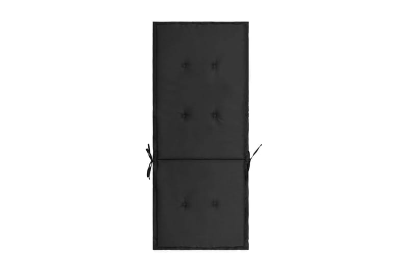 Stolsdynor för trädgården 2 st svart 120x50x3 cm - Svart - Positionsdynor
