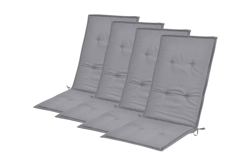 Stolsdynor för trädgården 4 st 120x50x3 cm grå - Grå - Utemöbler - Dynor - Ryggdynor & sittdynor utemöbler
