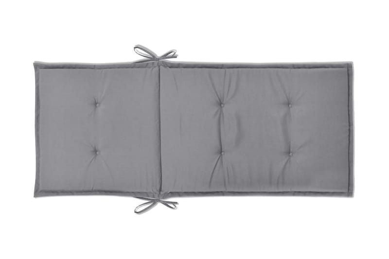 Stolsdynor för trädgården 4 st 120x50x3 cm grå - Grå - Utemöbler - Dynor - Ryggdynor & sittdynor utemöbler