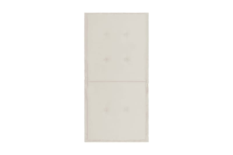 Stolsdynor för trädgården 4 st gräddvit 100x50x3 cm - Vit - Utemöbler - Dynor - Positionsdynor