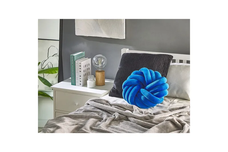 Prydnadskuddar Akola Blå, Sammet - Blå, Sammet - Textilier & mattor - Kuddar & plädar - Prydnadskuddar & kuddfodral