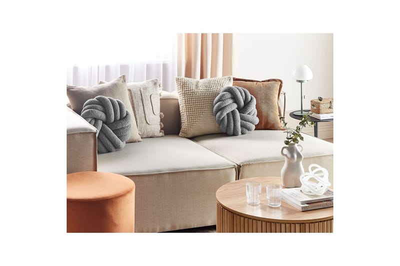 Prydnadskuddar Akola set om 2 Grå - Grå - Textilier & mattor - Kuddar & plädar - Prydnadskuddar & kuddfodral