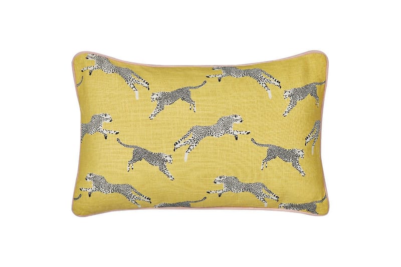 Prydnadskuddar Arales set om 2 Gul/Vit/Svart, Rektangulär - Gul/Vit/Svart, Rektangulär - Textilier & mattor - Kuddar & plädar - Utomhuskudde