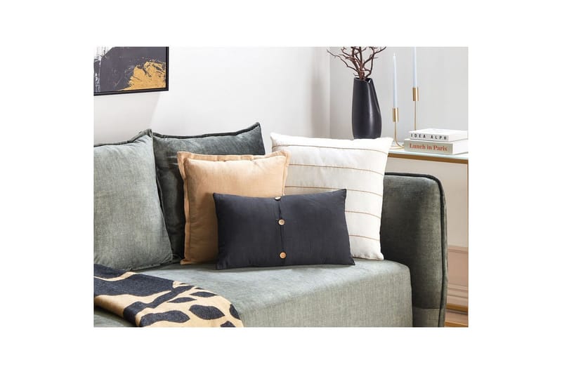 Prydnadskuddar Banori set om 2 Svart - Svart - Textilier & mattor - Kuddar & plädar - Utomhuskudde