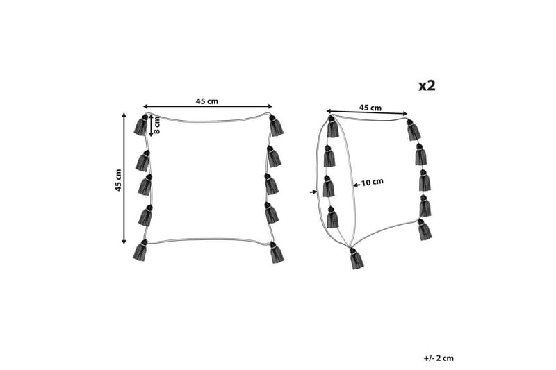 Prydnadskuddar Bouvardia set om 2 - Textilier & mattor - Kuddar & plädar - Utomhuskudde