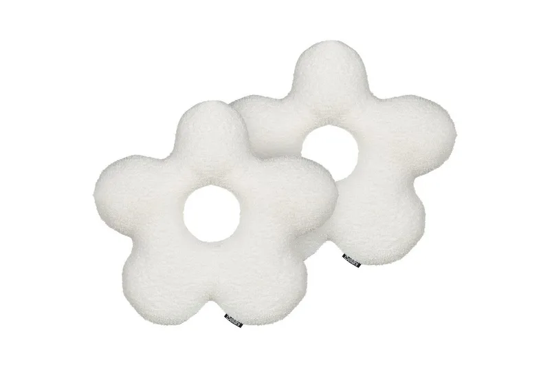 Prydnadskuddar Camponula set om 2 Vit, Vit